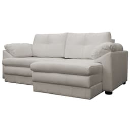 Sofá Retrátil 2 Lugares Bipartido Sala de Estar Piece 175cm Couro Off White G58 - Gran Belo