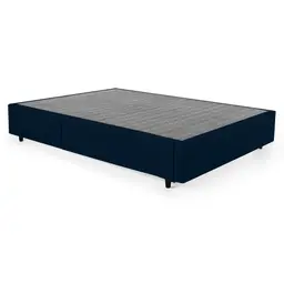 Base para Cama Box Solteiro King Guldi com Guarda Objetos Azul