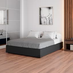 Cama Box Casal Joe Suede Grafite com Colchão Guldi Dream Mola Ensacada (30x138x188) Cinza e Branco