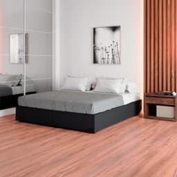 Cama Box King Joe Suede Grafite com Colchão Guldi Dream Mola Ensacada (30x193x203) Cinza e Branco