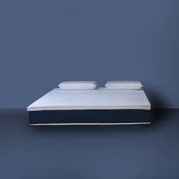 Colchão Casal Mola Ensacada Guldi Firme (25x138x188) e 2 Travesseiros Guldi Nasa Viscoelástico Azul e Branco