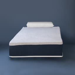 Colchão Solteiro Mola Ensacada Guldi Firme (25x88x188) e 1 Travesseiro Guldi Nasa Viscoelástico Azul e Branco