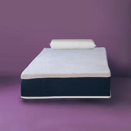 Colchão Viúva Macio Mola Ensacada com Travesseiro Soft Nasa Guldi Branco e Azul