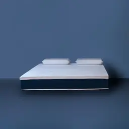 Colchão Viúva Mola Ensacada Guldi Macio (25x128x188) e 2 Travesseiros Guldi Nasa Viscoelástico Azul e Branco