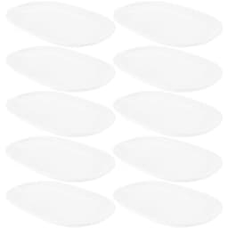 10 Travessas de Melamina Branca Restaurante 34x22cm Bandeja