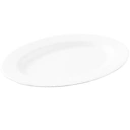 24 Bandejas Melamina Branca 25x18cm Travessa Oval Restaurantes Rasa Servir Haus Concept