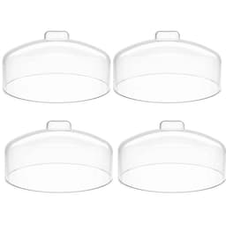 4 Cúpulas Transparentes Tampa de Bolo 19cm Pudim Padaria Buffet Clean Haus Concept