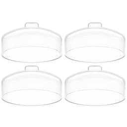 4 Cúpulas para Prato de Bolo Natural Tampa de Plástico 31cm Haus Concept
