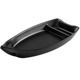 Kit 12 Barcas Pretas para Sushi 30,5cm Melamina Haus Concept