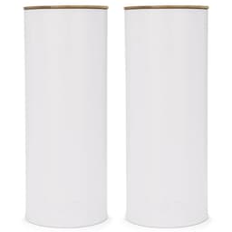 Kit 2 Potes para Massa 2,5L Porta Condimentos Redondo Lata Pasta Haus Concept Branco