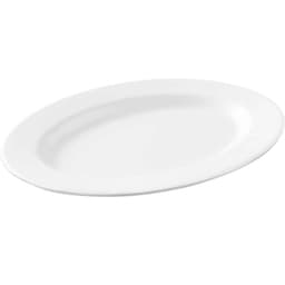 Travessa Oval Melamina Branca 25x18,5cm Bandeja Rasa Servir Petiscos Haus Concept