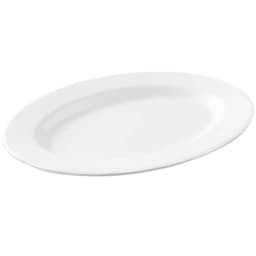 Travessa Oval Melamina Rasa 20x14cm Branca Servir Haus Concept Bandeja