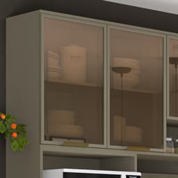 Armário Aéreo Évelin com Vidro 2 Portas Duna