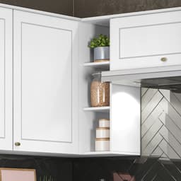 Armário Aéreo de Canto Nova York 1 Porta Branco