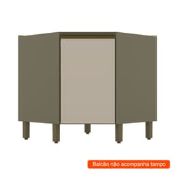 Balcão de Canto Évelin 1 Porta Duna e Cristal