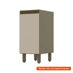Balcão de Cozinha Évelin 1 Porta Duna e Cristal 35 cm