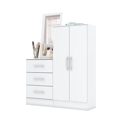 Cômoda com Espelho Liza 2 Portas 3 Gavetas Branca