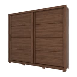 Guarda-Roupa Casal Parma 2 Portas 4 Gavetas Castanho