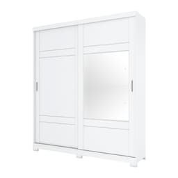 Guarda-Roupa Casal com Espelho Turin Flex 2 Portas 3 Gavetas Branco
