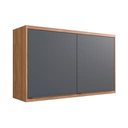 Armário Aéreo Ten 2 Portas Freijó e Grafito 120 cm