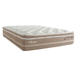 Colchão Casal Moskow Mola Maxspring (33x138x188) Marrom e Branco