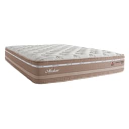 Colchão Queen Moskow Mola Maxspring (33x158x198) Marrom e Branco