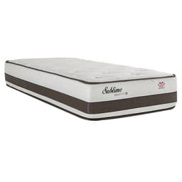 Colchão Solteiro Sublime Mola Maxspring (30x88x188) Branco e Marrom