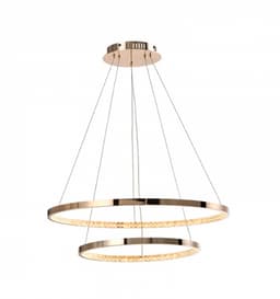 Pendente Dourado Com 2 Anéis - Hevvy