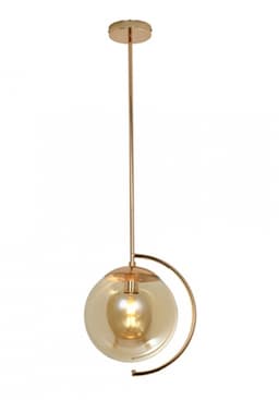 Pendente Orbis "C" 1L E27 Gold E Amber - Hevvy