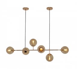 Pendente Ortus 6 L. E14 Amber - Hevvy