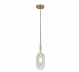 Pendente Remi 12X38Cm Vidro Acrilico E Metal Transparente - Hevvy