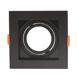 Spot De Embutir Linha Modular Preto 13X13 - Hevvy - O-132Ar70Pt