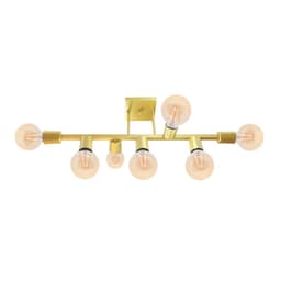 Luminária Plafon para Salas e Quartos Jabuti Dourada para 7 Lâmpadas E27 Bivolt