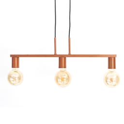 Pendente New Bar para 3 Lâmpadas Cobre 60cm E27 Bivolt para Salas e Quartos