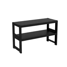 Estante Quadra com 2 Prateleiras Preta