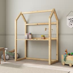 Mesa Desenho Infantil Montessori Com Regulagem Madeira Natural Tina