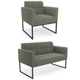 Namoradeira e Poltrona Industrial Preto Ana Bouclé Menta - Ibiza