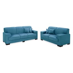 Conjunto Sofá 2 e 3 Lugares Manuela Azul Império Estofados