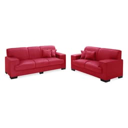 Conjunto Sofá 2 e 3 Lugares Manuela Vermelho Império Estofados