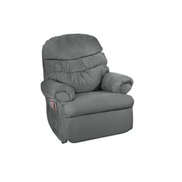 Poltrona Reclinável Barão Suede Cinza