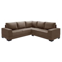 Sofá de Canto 4 Lugares Patrícia Suede Marrom