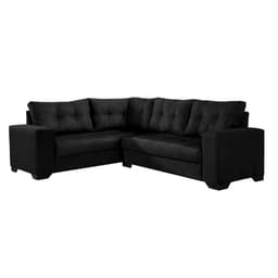 Sofá de Canto 5 Lugares Bia Suede Preto