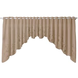 Cortina Cascata Clássica Tulipinha 3x1m Bandô para Janela de Cozinha Desert Interlar