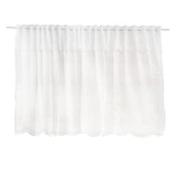 Cortina De Renda Clássica Branca Tulipinhas 2,80m x 1,20m Bandô 30cm Interlar