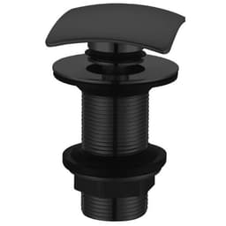 Válvula Click Para Lavatório Pia Com Tampa Quadrada Preto Fosco Jiwi