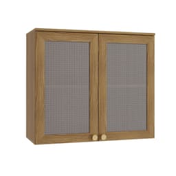 Armário Aéreo Botanic com Tela 2 Portas Nogueira 80 cm