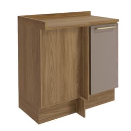 Balcão de Canto com Tampo Botanic 1 Porta Fendi e Nogueira