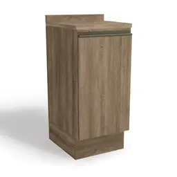 Balcão de Cozinha Bruges com Tampo 1 Porta Nogal 40 cm