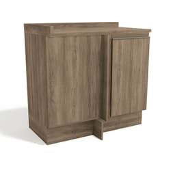 Balcão de Cozinha Bruges com Tampo 1 Porta Nogal