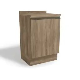 Balcão de Cozinha Bruges com Tampo 1 Porta Nogal 60 cm